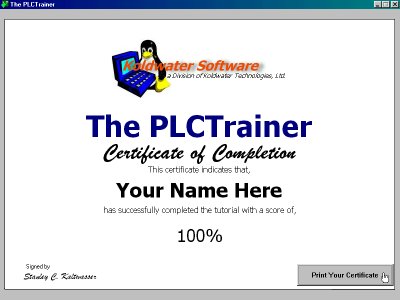 Certificate of Completion